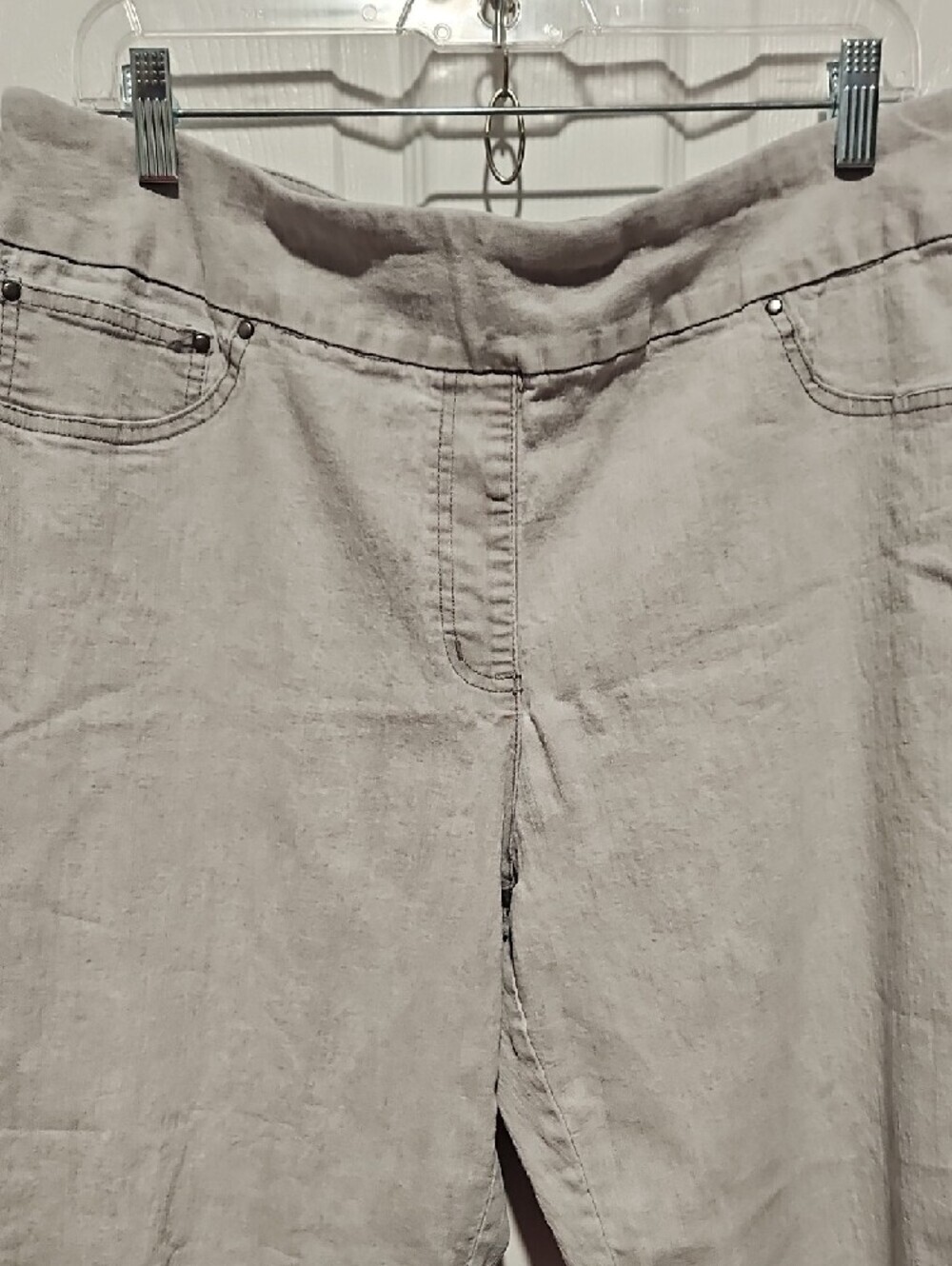 Ruby Rd. Light Gray Straight Leg Jeans - Picture 5 of 6